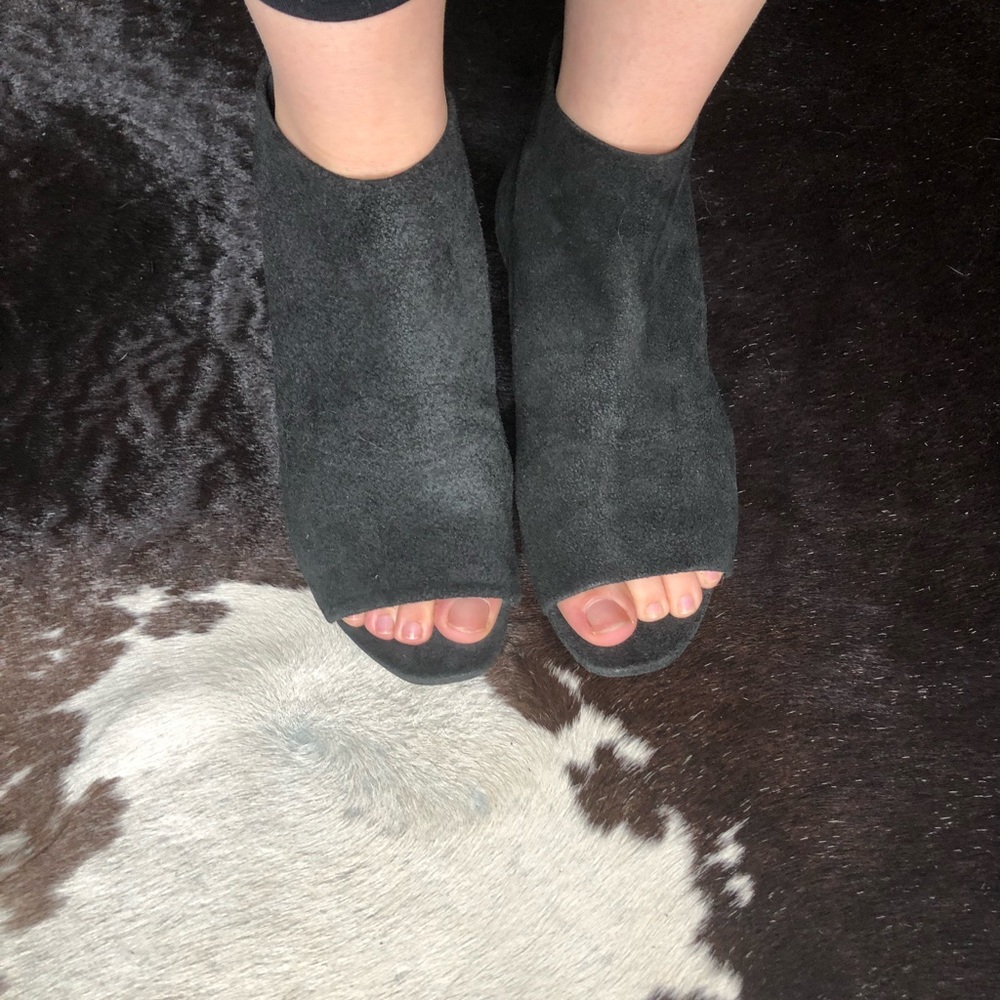 Marséll suede open toe ankle boot